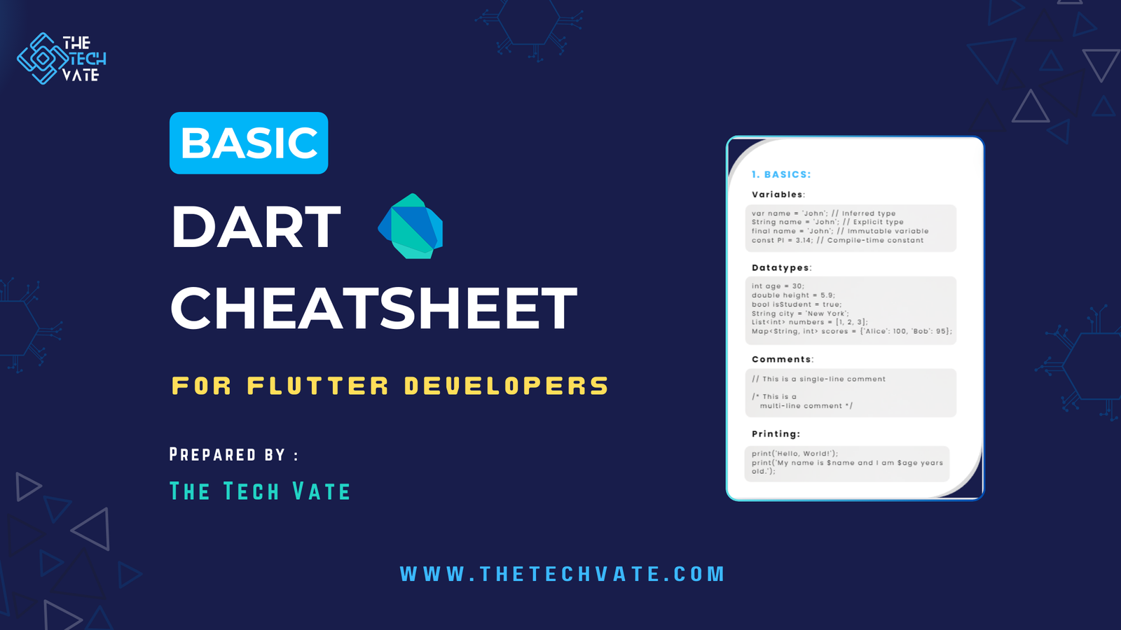 Dart Cheat Sheet Basic