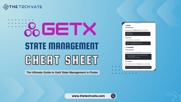 GetX State Management Cheat Sheet