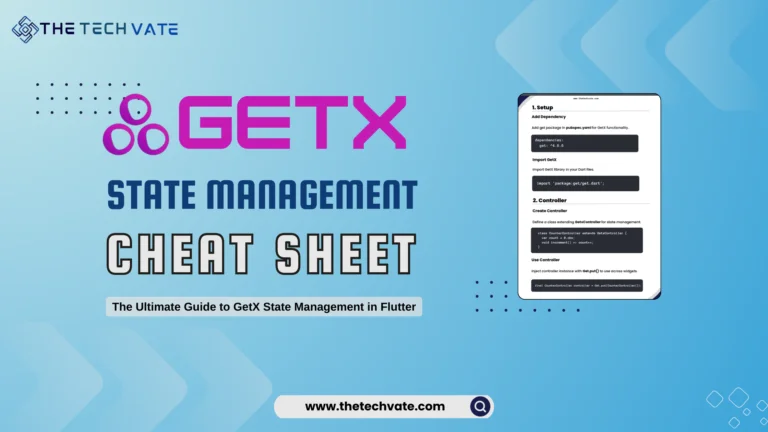 GetX State Management Cheat Sheet